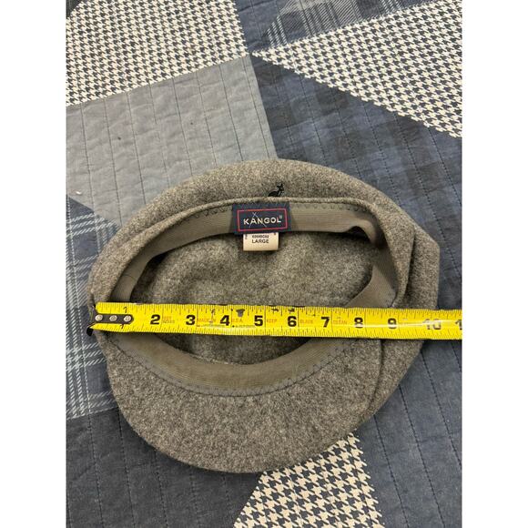 Vintage 90s Kangol 504 Wool Driving Cap Hat‎ Mens Gray Hip Hop Size Large - Picture 9 of 9